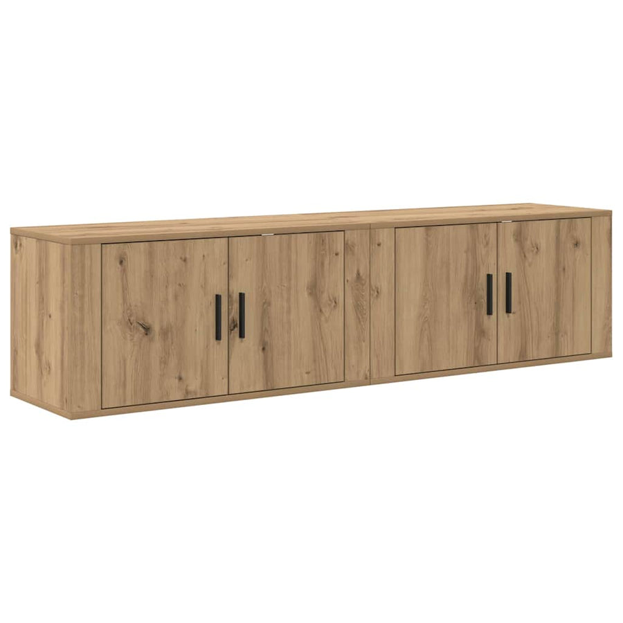 Wandtv-kast Set 2 pcs Artisan Eiken 80 x 34,5 x 40 cm