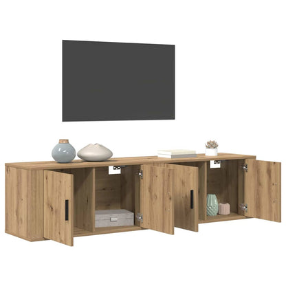Wandtv-kast Set 2 pcs Artisan Eiken 80 x 34,5 x 40 cm