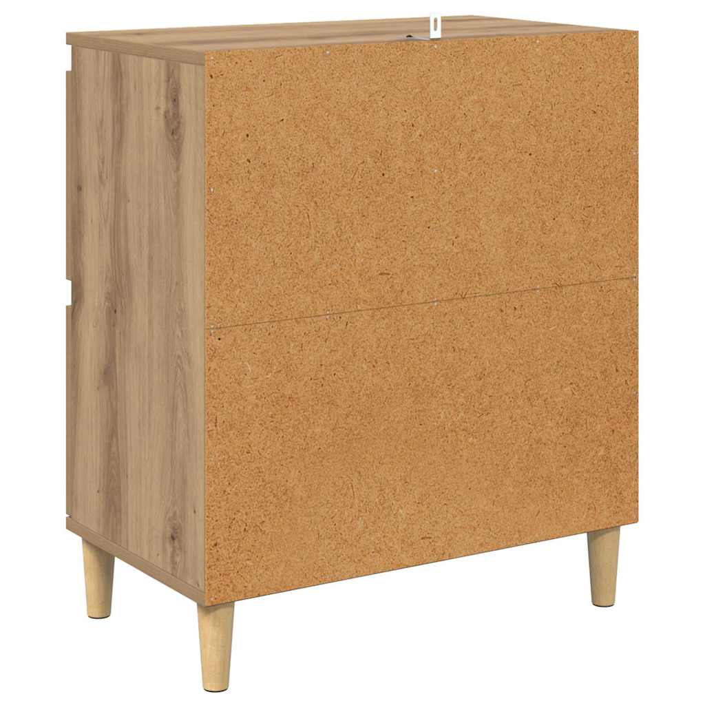 Dressoirs 2 pcs Artisan Eiken 60 x 35 x 70 cm Bewerkt hout