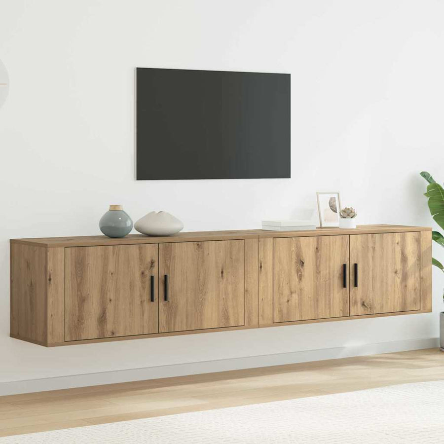 Wandtv-kast Set 2 pcs Artisan Eiken 100 x 34,5 x 40 cm