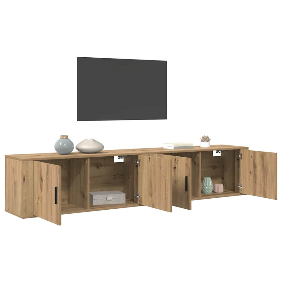 Wandtv-kast Set 2 pcs Artisan Eiken 100 x 34,5 x 40 cm