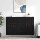 Wandkast 69,5x34x90 cm zwart eiken