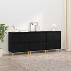 Sideboards 3 pcs Black Oak 60 x 35 x 70 cm Engineered Wood