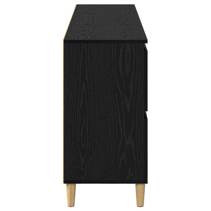 Dressoirs 3 pcs Zwart Eiken 60 x 35 x 70 cm Bewerkt hout