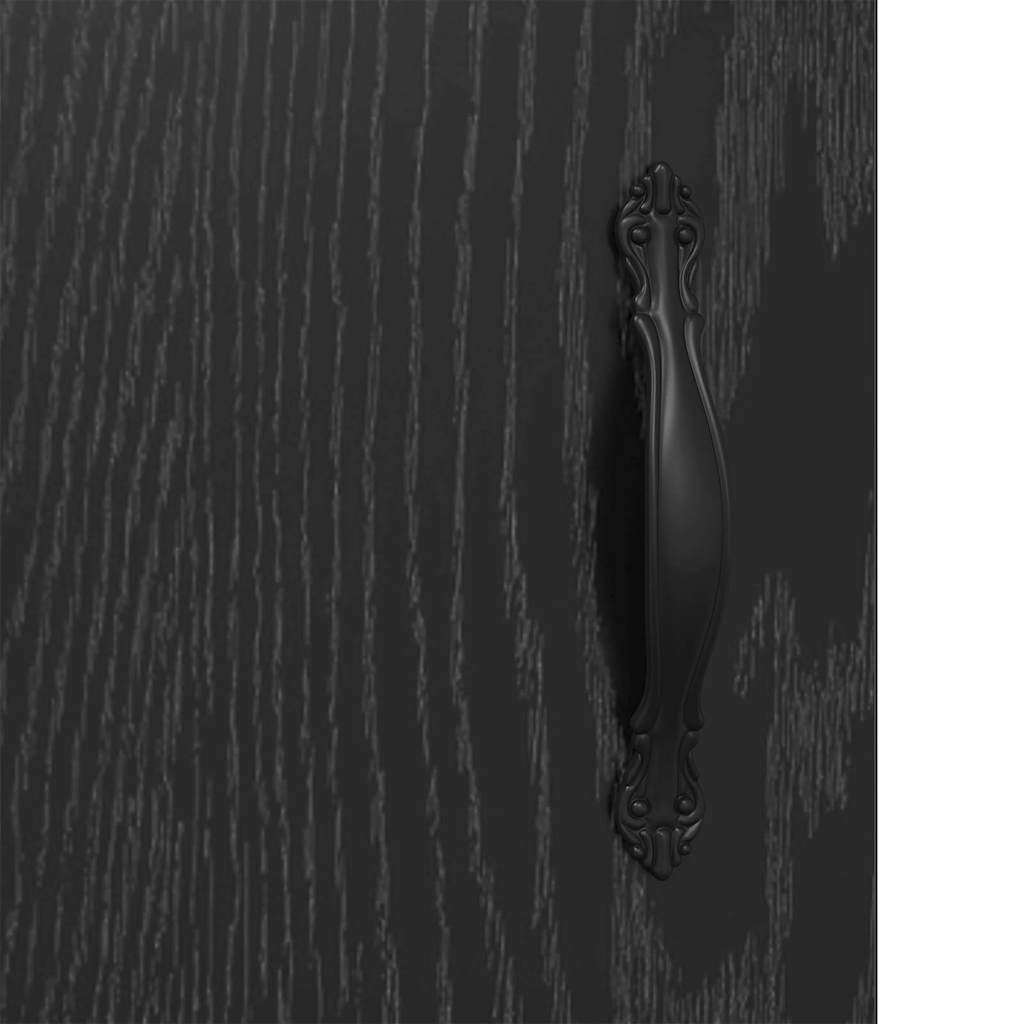 Wandkasten 2 pcs Zwart Eiken 69,5 x 34 x 90 cm Bewerkt hout
