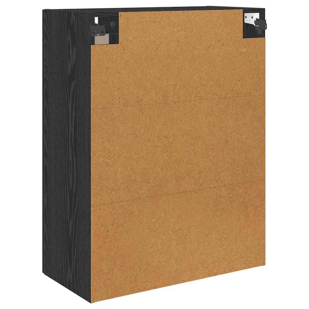 Wandkasten 2 pcs Zwart Eiken 69,5 x 34 x 90 cm Bewerkt hout