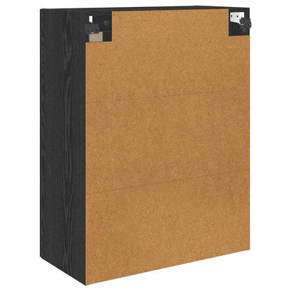 Wandkasten 2 pcs Zwart Eiken 69,5 x 34 x 90 cm Bewerkt hout