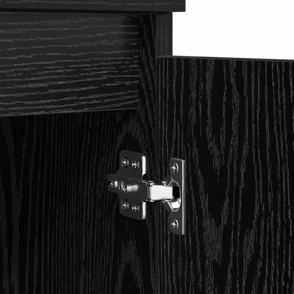 Dressoirs 3 pcs Zwart Eiken 60 x 35 x 70 cm Bewerkt hout
