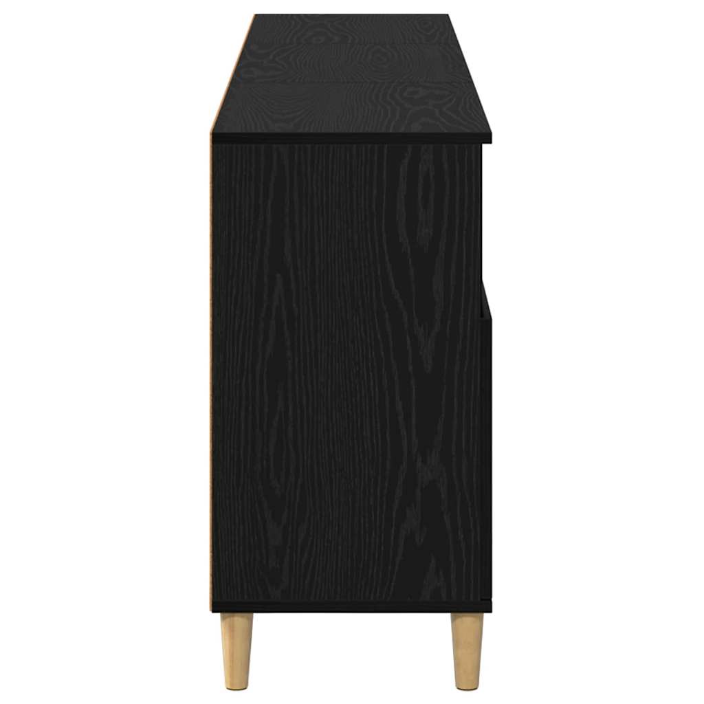 Dressoirs 3 pcs Zwart Eiken 60 x 35 x 70 cm Bewerkt hout