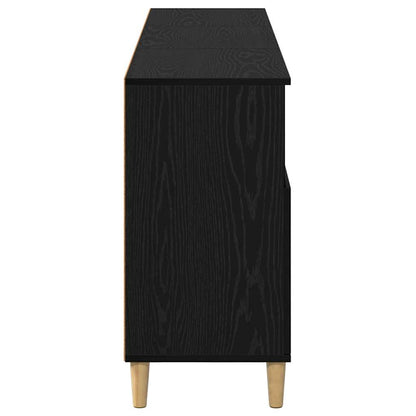 Dressoirs 3 pcs Zwart Eiken 60 x 35 x 70 cm Bewerkt hout