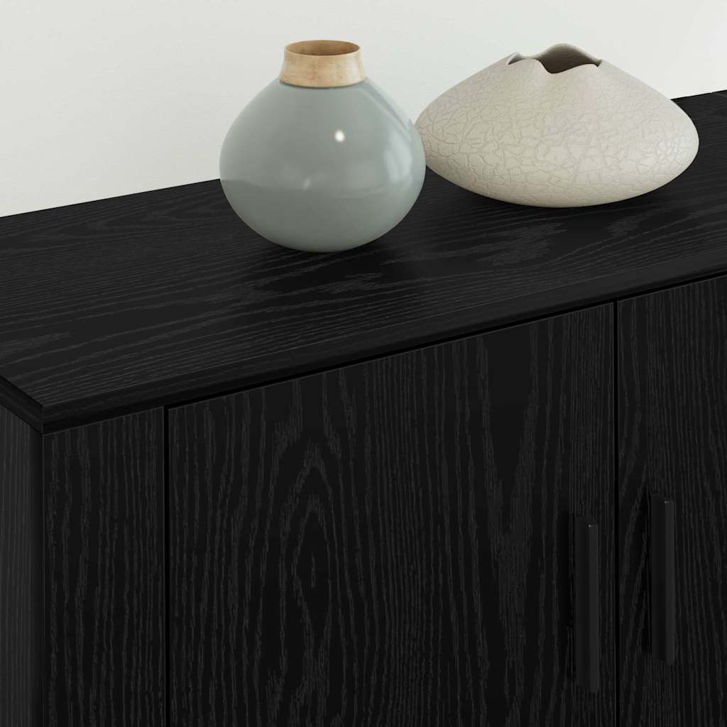 Wandtv-kast Set 3 pcs Zwart Eiken 80 x 34,5 x 40 cm