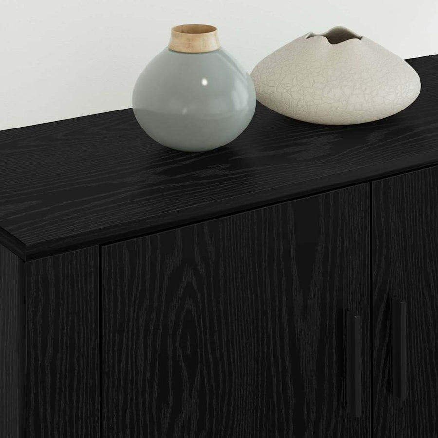 Wandtv-kast Set 3 pcs Zwart Eiken 80 x 34,5 x 40 cm