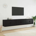 Wandtv-kast Set 3 pcs Zwart Eiken 80 x 34,5 x 40 cm