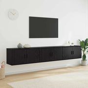 Tv-kast set 3 stuks zwart eiken 80x34,5x40 cm