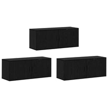 Wandtv-kast Set 3 pcs Zwart Eiken 100 x 34,5 x 40 cm