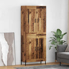 Tall cabinet 2 pcs Old Wood Carved wood