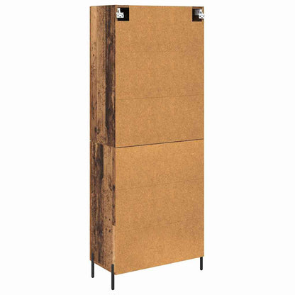 Hoge kast 2 pcs Oud Hout Bewerkt hout