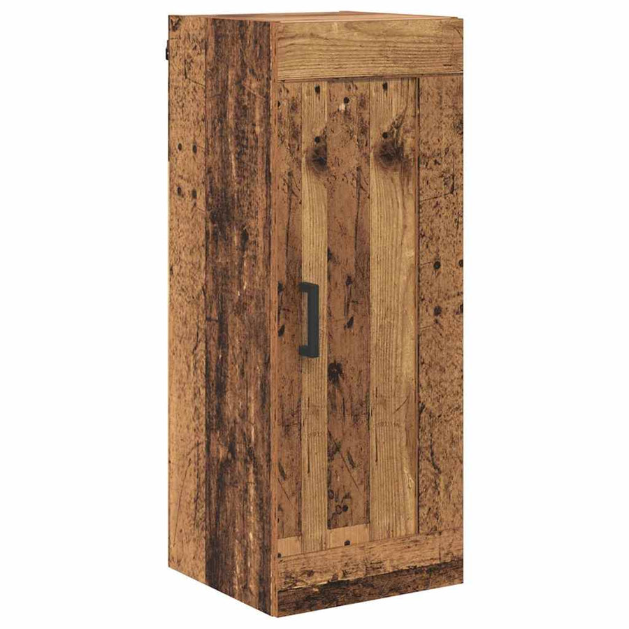 Highboard met lade Oud Hout 34,5 x 34 x 180 cm Bewerkt hout