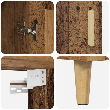 Hoge kast Oud Hout 69,5 x 32,5 x 180 cm Bewerkt hout