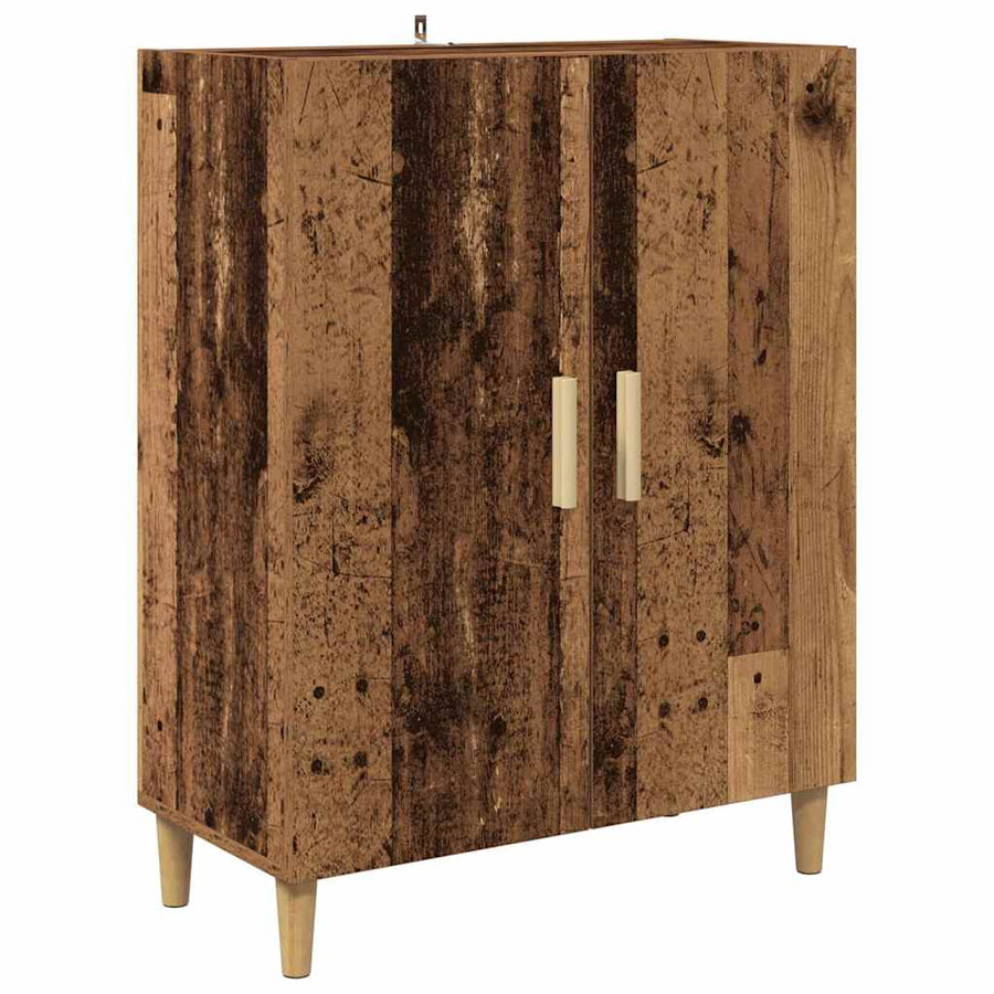 Hoge kast Oud Hout 69,5 x 32,5 x 180 cm Bewerkt hout