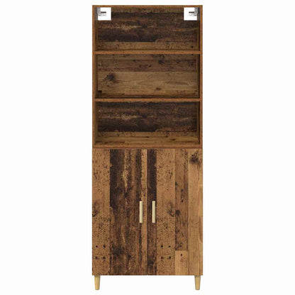 Hoge kast Oud Hout 69,5 x 32,5 x 180 cm Bewerkt hout