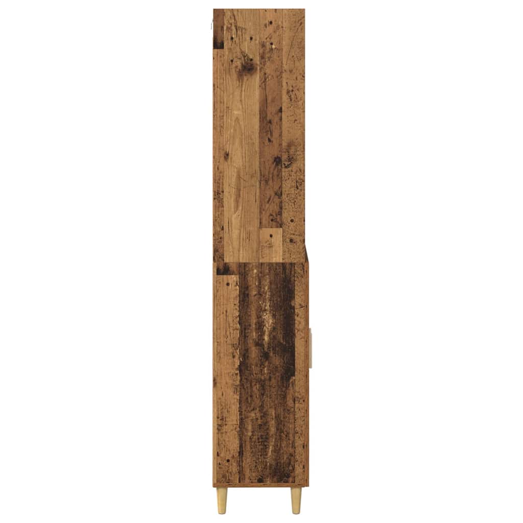 Hoge kast Oud Hout 69,5 x 32,5 x 180 cm Bewerkt hout