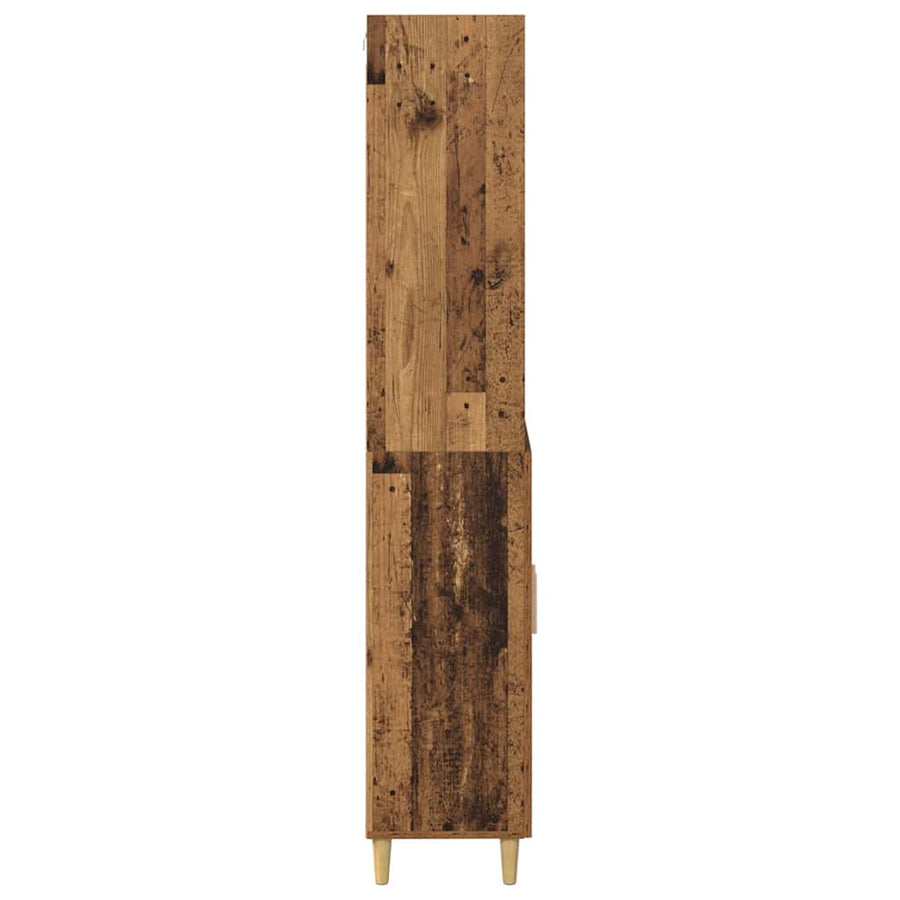 Hoge kast Oud Hout 69,5 x 32,5 x 180 cm Bewerkt hout