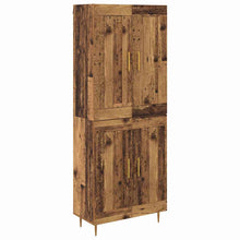Hoge kast Oud Hout 69,5 x 34 x 180 cm Bewerkt hout