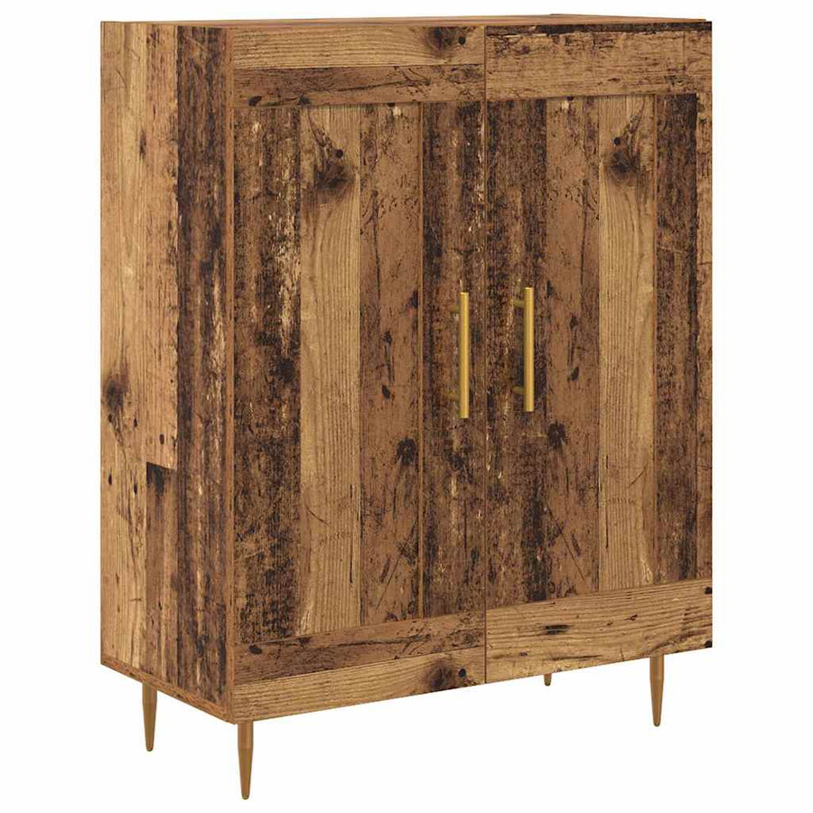 Hoge kast Oud Hout 69,5 x 34 x 180 cm Bewerkt hout