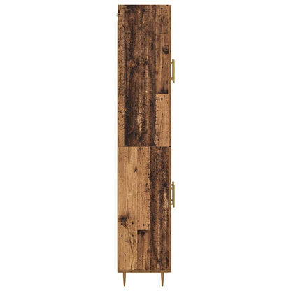 Hoge kast Oud Hout 69,5 x 34 x 180 cm Bewerkt hout