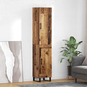 Highboard 34,5x34x180 cm bewerkt hout oud hout
