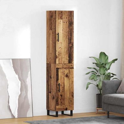 Highboard Oud Hout 34,5 x 34 x 180 cm Bewerkt hout