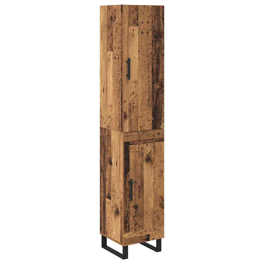 Highboard Oud Hout 34,5 x 34 x 180 cm Bewerkt hout