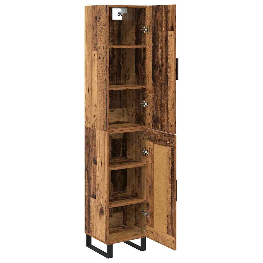 Highboard Oud Hout 34,5 x 34 x 180 cm Bewerkt hout