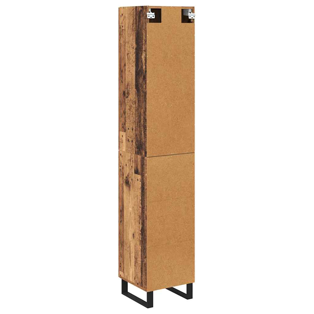 Highboard Oud Hout 34,5 x 34 x 180 cm Bewerkt hout