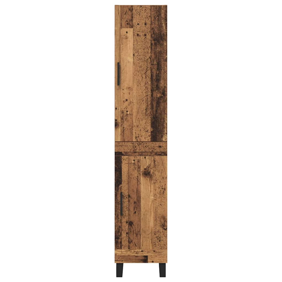 Highboard Oud Hout 34,5 x 34 x 180 cm Bewerkt hout