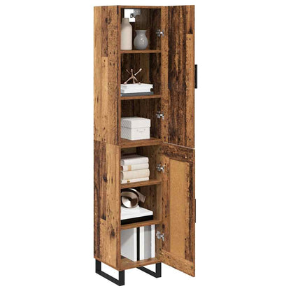 Highboard Oud Hout 34,5 x 34 x 180 cm Bewerkt hout