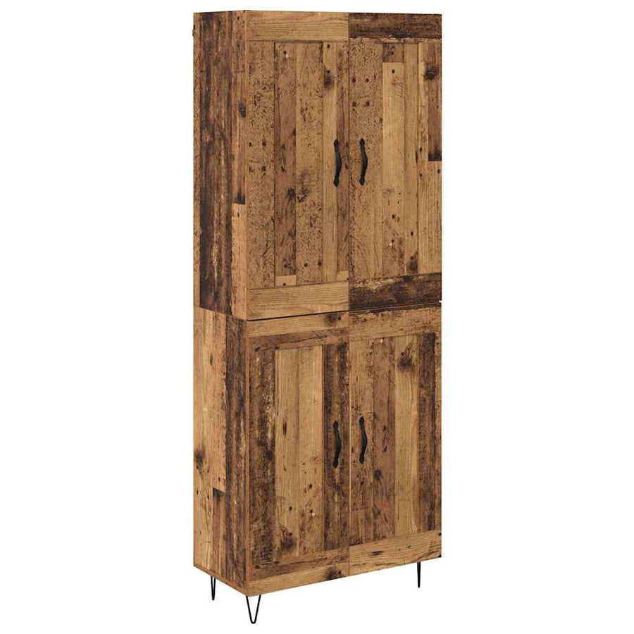 Highboard Oud Hout 69,5 x 34 x 180 cm Bewerkt hout