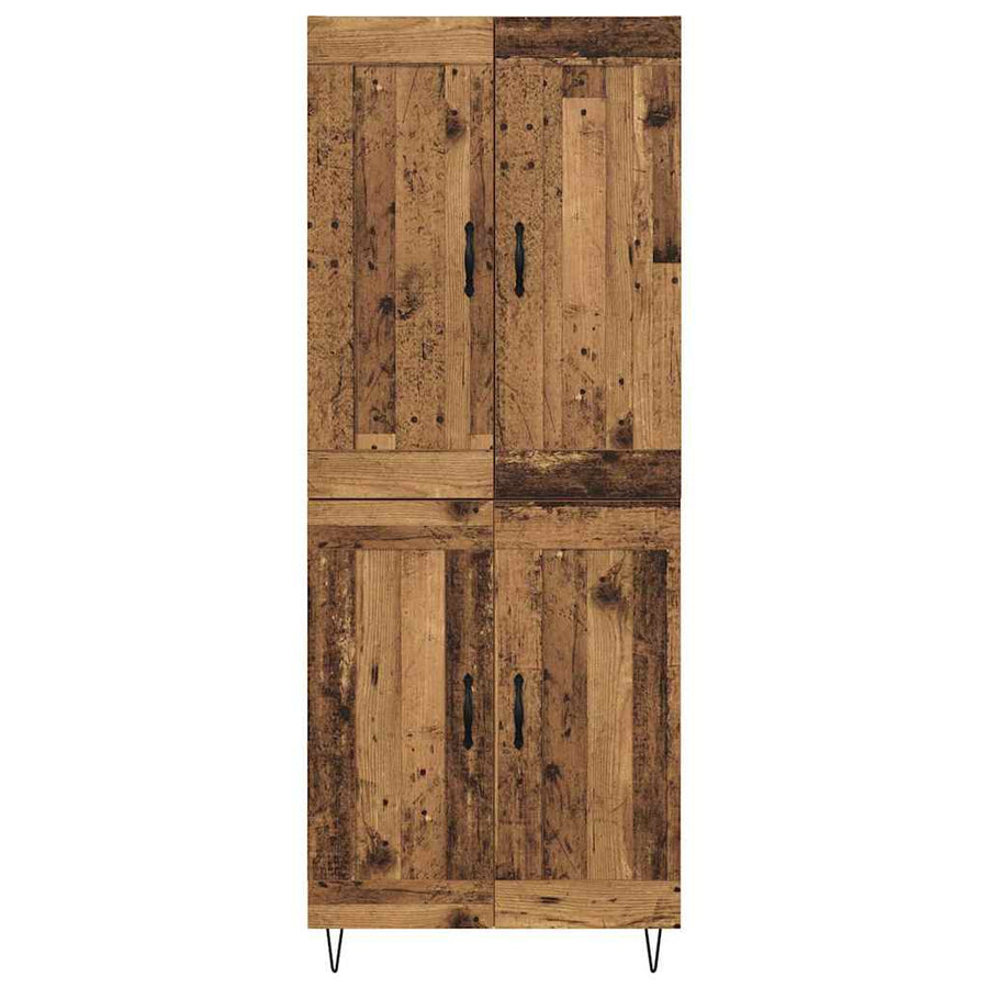 Highboard Oud Hout 69,5 x 34 x 180 cm Bewerkt hout