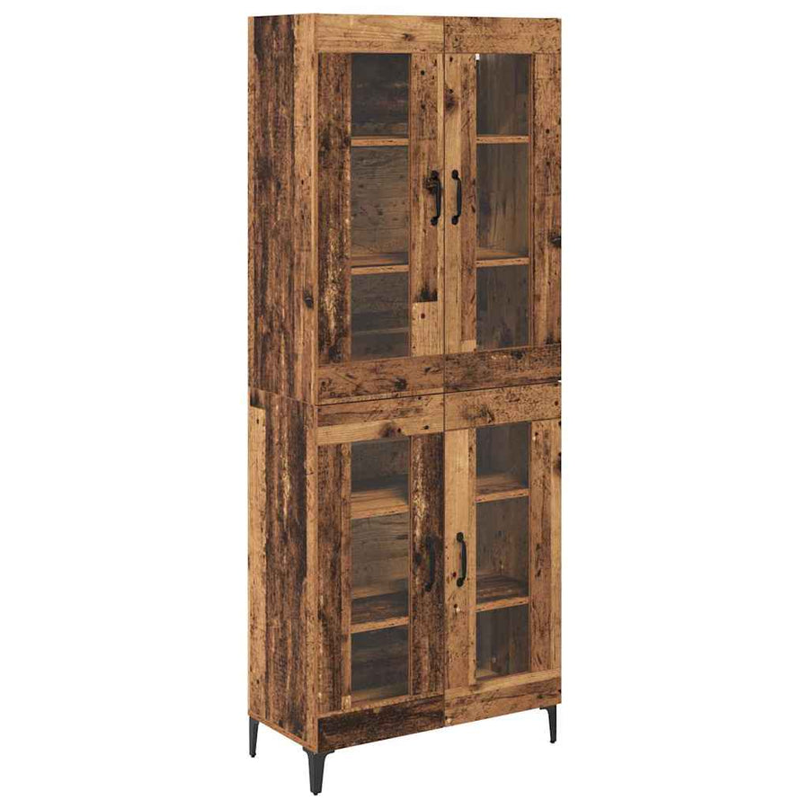 Highboard Oud Hout 69,5 x 34 x 180 cm Bewerkt hout