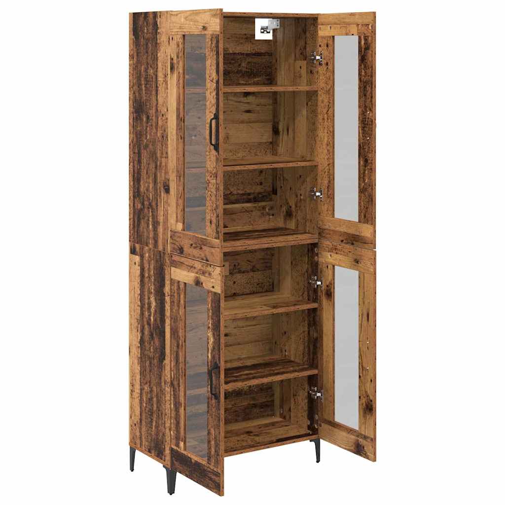 Highboard Oud Hout 69,5 x 34 x 180 cm Bewerkt hout