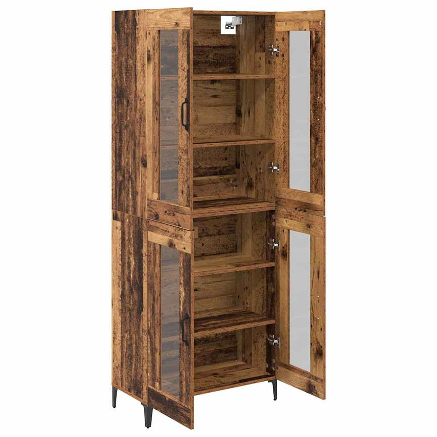 Highboard Oud Hout 69,5 x 34 x 180 cm Bewerkt hout