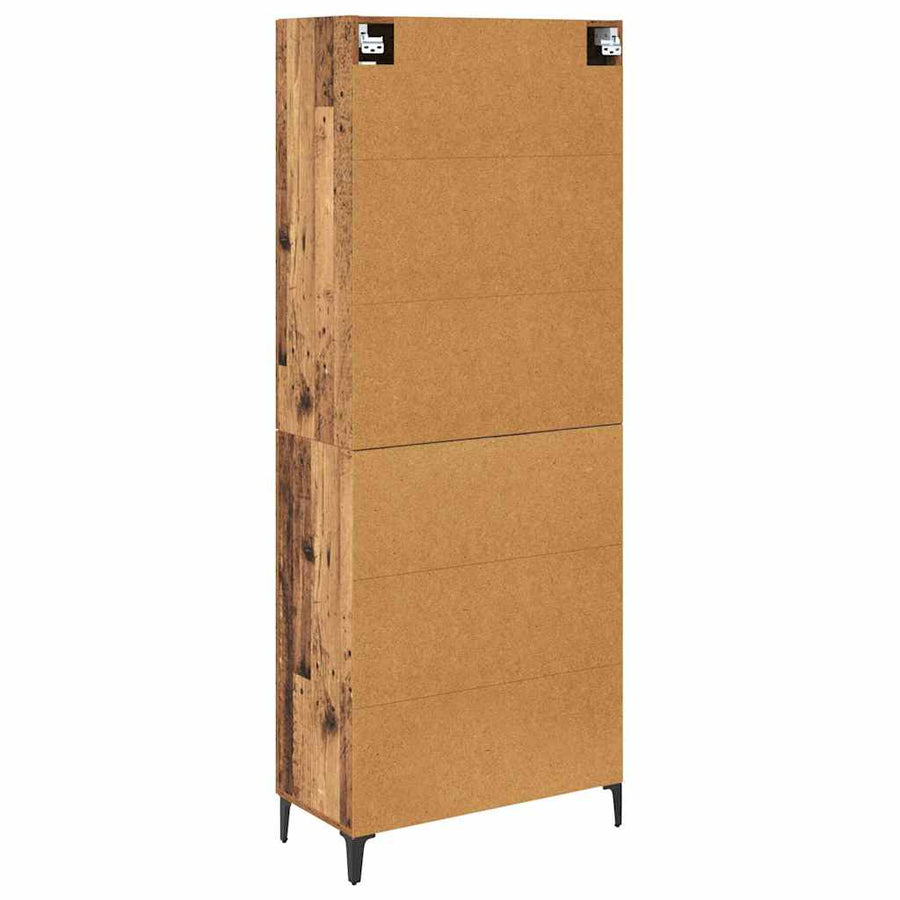 Highboard Oud Hout 69,5 x 34 x 180 cm Bewerkt hout