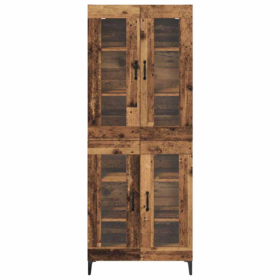Highboard Oud Hout 69,5 x 34 x 180 cm Bewerkt hout