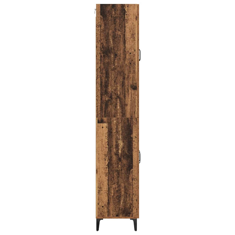 Highboard Oud Hout 69,5 x 34 x 180 cm Bewerkt hout
