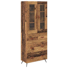 Highboard Kast Wandgemonteerd 2 pcs Oudhout Bewerkt hout