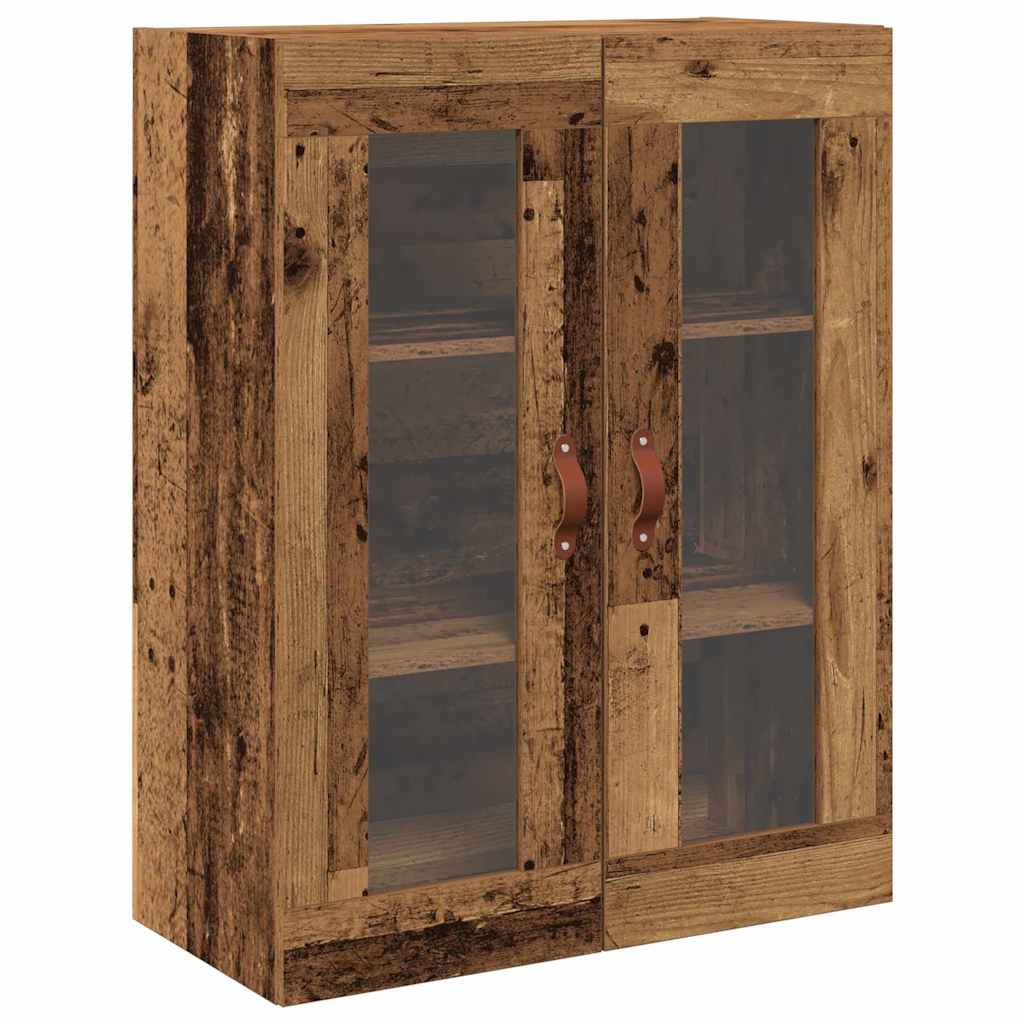 Highboard Kast Wandgemonteerd 2 pcs Oudhout Bewerkt hout