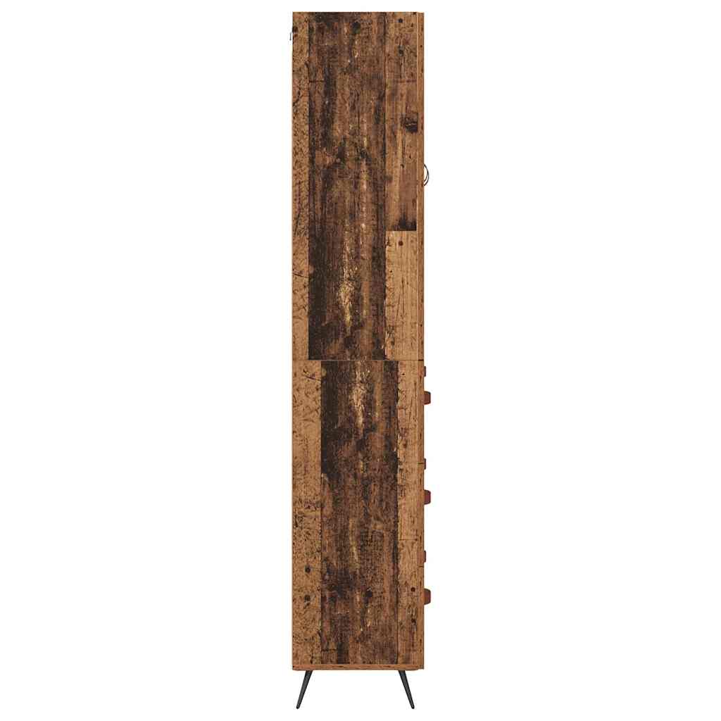 Highboard Kast Wandgemonteerd 2 pcs Oudhout Bewerkt hout