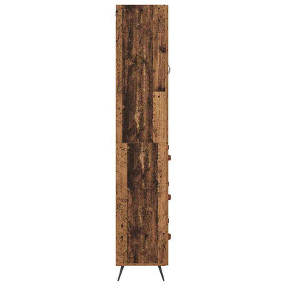 Highboard Kast Wandgemonteerd 2 pcs Oudhout Bewerkt hout
