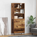 Tall cabinet with drawer 2 pcs Old Wood Treated wood